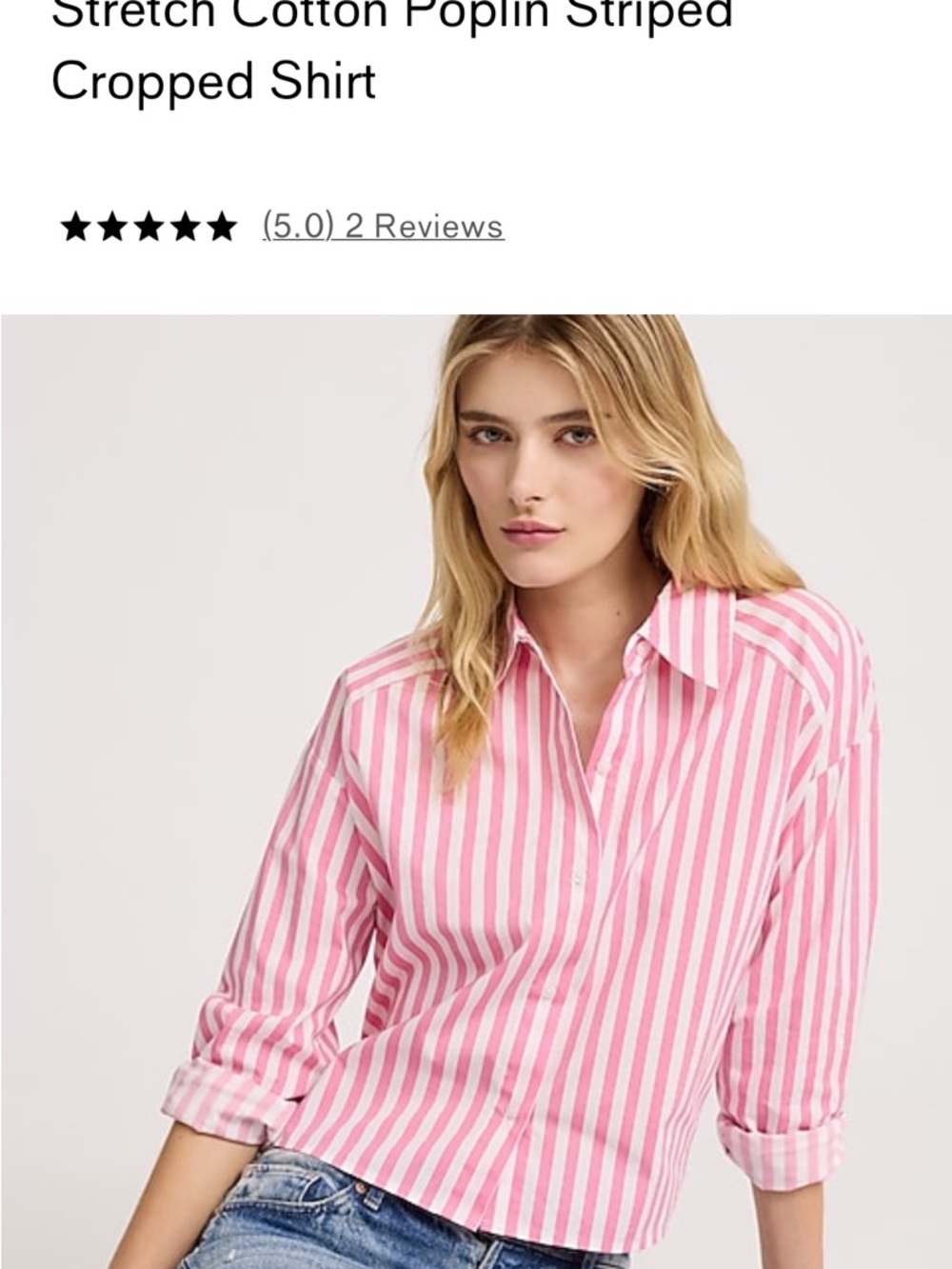 Express Boyfriend Portofino Coral Pink and White Striped Button-Down Shirt